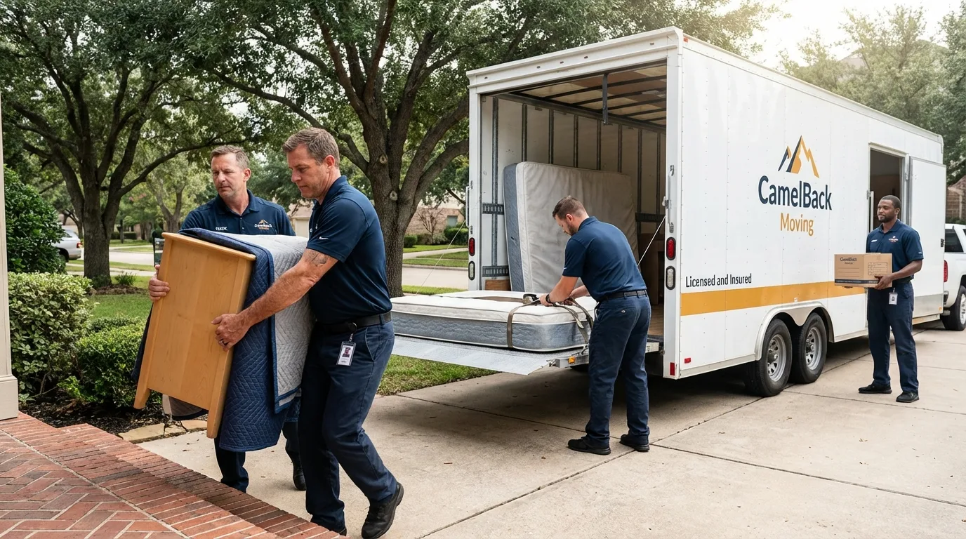 Crew loading residential truck for cross-state move from Southaven, MS